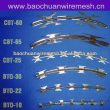 Galvanized stainless steel sheet Scraper type razor barbed wire for protection usage(supplier)